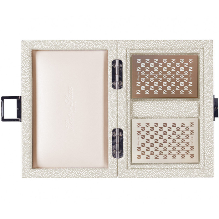 Эксклюзивный набор игровых карт из кожи Shagreen, бежевый